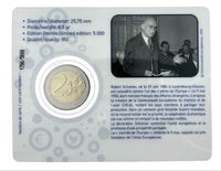 Coincard Colorierte 2 Euro Sondermünze Luxemburg 2025"Schuman-Erklärung"