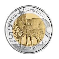 5 Euro Bimetall Luxemburg 2025 "Europäisches Reh"