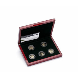 Set of 5x2 euro commemorative coin Luxembourg 2022-2023 PP with mintmark Kremnitz