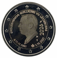 Original KMS Luxemburg 2026 5,88€ Stempelglanz #2€ Fotoprägung Großherzog Guillaume