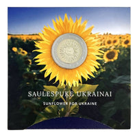 Coincard 2 Euro Commerativ Coin Latvia 2023 "Ukrainian Sunflower"