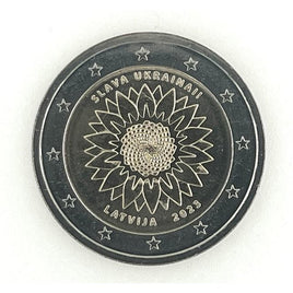 2 Euro Commerativ Coin Latvia 2023 "Ukrainian Sunflower"