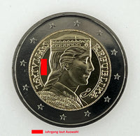 2 Euro circulation coin Latvia “Traditional girl”