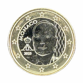 1 Euro Kursmünze Monaco 2025"Prince Albert II " #Neues Motiv#