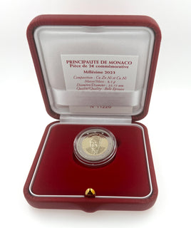 Proof 2 Euro special coin Monaco 2023 "100th birth of Prince Rainer IIII" in original box