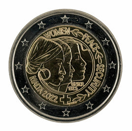 2 Euro Sondermünze Malta 2022"UN Frauen Resolution für Frieden u. Sicherheit"