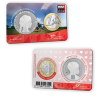 Coincard 1 Euro Niederlande 2025"War Child" incl.Medaille