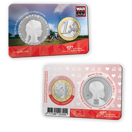 Coincard 1 Euro Niederlande 2025"War Child" incl.Medaille