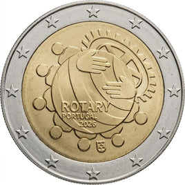 2 Euro Sondermünze Portugal 2026 "100 Jahre Rotary Club"