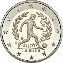 2 Euro Sondermünze Slowakei 2026"50 Jahre Europameister Fussball"