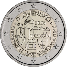 2 Euro Sondermünze Slowakei 2026"Trencin - Kulturhauptstadt"