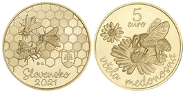 5 Euro Slowakei 2021 "Honigbiene"