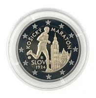 PP 2 Euro Sondermünze Slowakei 2024"100 Jahre Kosice Marathon"Polierte Platte