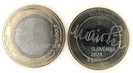 3 Euro Bimetallmünze Slowenien 2024 "Rudolf Maister"UNC