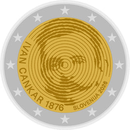 2 Euro Sondermünze Slowenien 2026 "150. Geburtstag von Ivan Cankar"