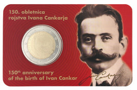 Coincard 2 Euro Sondermünze Slowenien 2026 "150. Geburtstag von Ivan Cankar"