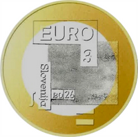 3 Euro Bimetallmünze Slowenien 2026 "Dichter Srečko Kosovel" UNC