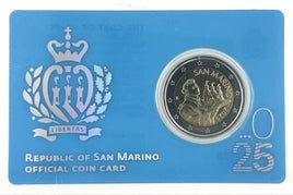 Coincard 2 € San Marino 2025 Stempelganz