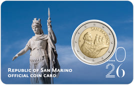 Coincard 2 € San Marino 2026 Stempelganz