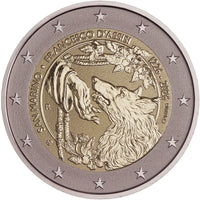 Reverse Proof 2 Euro Sondermünze San Marino 2026"800. Todestag von Franz von Assisi"