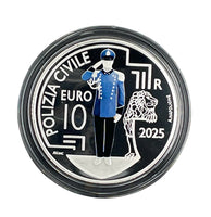 10 Euro Silber San Marino 2025 "Polizia Civile"Coloriert