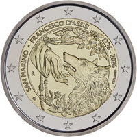 2 Euro Sondermünze San Marino 2026"800. Todestag von Franz von Assisi"