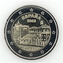 2 Euro Sondermünze Spanien 2023"Altstadt von Caceres"