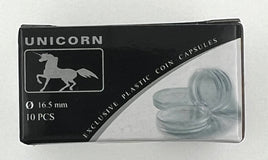 Unicorn 10 coin capsules 16.5 mm (1 cent)