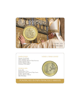 Coincard 1 Euro Vatikan 2024 Stempelglanz Nr.4