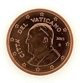 1 Cent Vatikan 2015"Papst Franziskus"UNC