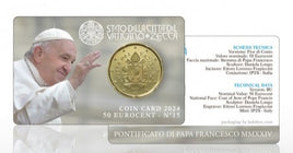 Coincard 50 Cent Vatikan 2024 Stempelglanz Nr.15