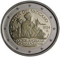 2 Euro Sondermünze Vatikan 2024"Thomas Aquinas"im Blister