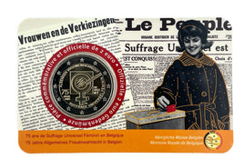 Coincard ( FR ) 2 Euro Commerativ Coin Belgium 2023 "Women's suffrage "ST