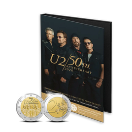 PP 2 Euro Sondermünze Irland 2026"50 Jahre Rockband U2"Polierte Platte