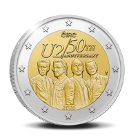 PP 2 Euro Sondermünze Irland 2026"50 Jahre Rockband U2"Polierte Platte