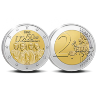 PP 2 Euro Sondermünze Irland 2026"50 Jahre Rockband U2"Polierte Platte